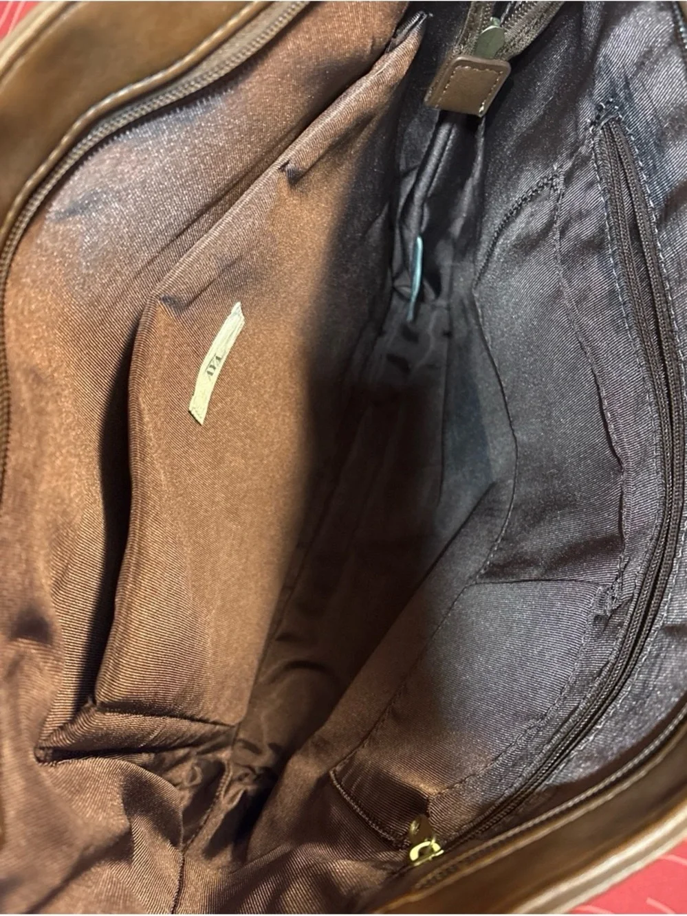 Brown Leather Tote Backpack